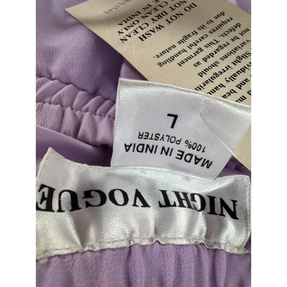 Night Vogue Lavender Beaded Two-Piece Set XL / L 100% Polyester Womens Blemishes - Picture 14 of 16